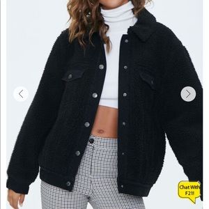 Denim & Faux Shearling Jacket